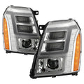 SPYDER xTune 07-14 Cadillac Escalade LED DRL Projector Headlights – Chrome