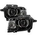 SPYDER 10-13 Chevy Camaro Halogen w/LED DRL Projector Headlight - Black (PRO-JH-CCAM10-OEP-BK(=) 9959097