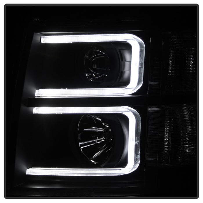 SPYDER Xtune Chevy Silverado 1500/2500/3500 07-13 Projector Headlights Black PRO-JH-CS07-LED-BK 9027796