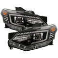 SPYDER Xtune 18-21 Chevrolet Traverse (HID Models) DRL LED Light Bar Projector Headlights - Black Chrome 9052828