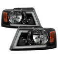 SPYDER xTune 04-08 Ford F150 S/B LED Sig w/DRL Crystal Headlights - Black (PRO-JH-FF15004-LED-SB-BK) 9950216