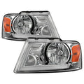 SPYDER xTune 04-08 Ford F150 S/B LED Sig w/DRL Crystal Headlights - Chrome (PRO-JH-FF15004-LED-SB-C) 9950209