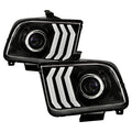 xTune Ford Mustang 05-09 Halogen w LED DRL Projector Headlights - Black PRO-JH-FM05-LED-BK 9949364