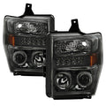 SPYDER Xtune Ford F250/350/450 Super Duty 08-10 Projector Headlights LED Halo Smoke PRO-JH-FS08-LED-SM 5076281