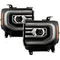 SPYDER xTune GMC Sierra 14-18 Halogen Upgrade to w/ LED DRL Proj. Headlights PRO-JH-GS14-DRL-BK 9951916