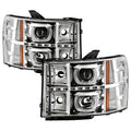 SPYDER Xtune GMC Sierra 1500/2500/3500 07-13 Projector Headlights LED Halo- Chrome PRO-JH-GSIE07-CFB-C 9032288