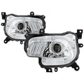 SPYDER xTune 14-17 Jeep Cherokee Halogen Model Only LED Light Bar Proj Headlights - Chro - PRO-JH-JC14-LB-C 9047190
