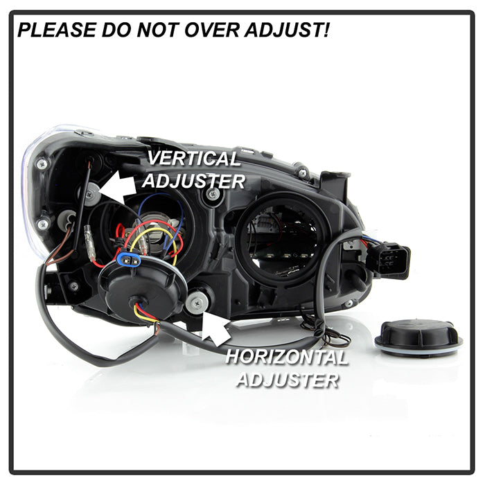 SPYDER xTune 15-18 Subaru Impreza WRX Proj Halo Headlight - Light Bar DRL - Blk Smoke PRO-JH-SWRX15-LB-BSM 9047619