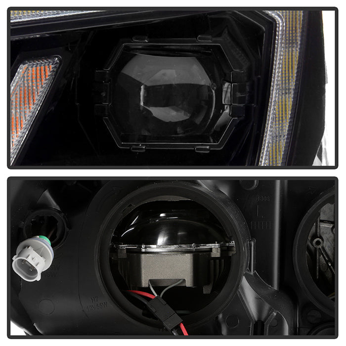 xTune Toyota Tacoma 16-19 SR SR5 Model LED DRL Projector Headlights- Black PRO-JH-TTA16-FLED-SR-BK 9050060
