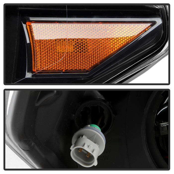 xTune Toyota Tacoma 16-19 SR SR5 Model LED DRL Projector Headlights- Black PRO-JH-TTA16-FLED-SR-BK 9050060