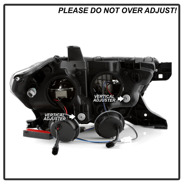 xTune Toyota Tacoma 16-19 SR SR5 Model LED DRL Projector Headlights- Black PRO-JH-TTA16-FLED-SR-BK 9050060