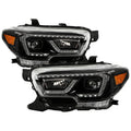 xTune Toyota Tacoma 2016-2019 TRD LED DRL Projector Headlights- Black PRO-JH-TTA16-FLED-TRD-BK 9050084
