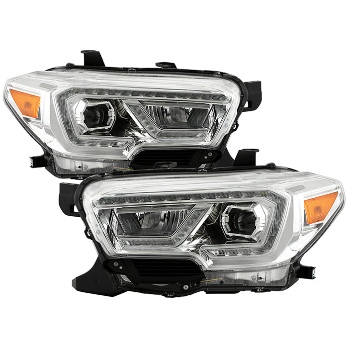 xTune Toyota Tacoma 16-19 TRD Model LED DRL Projector Headlights- Chrome PRO-JH-TTA16-FLED-TRD-C 9050091