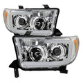 SPYDER Xtune Toyota Tundra 07-13 LED Light Bar Projector Headlights Chrome PRO-JH-TTU07-LED-C 9027895