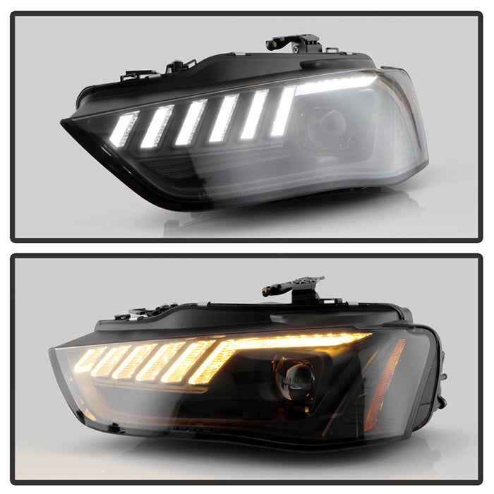 Spyder 13-16 Audi A4/S4 Halogen Model Only Projector Headlights - Black PRO-YD-AA413HALSI-BK 5088321