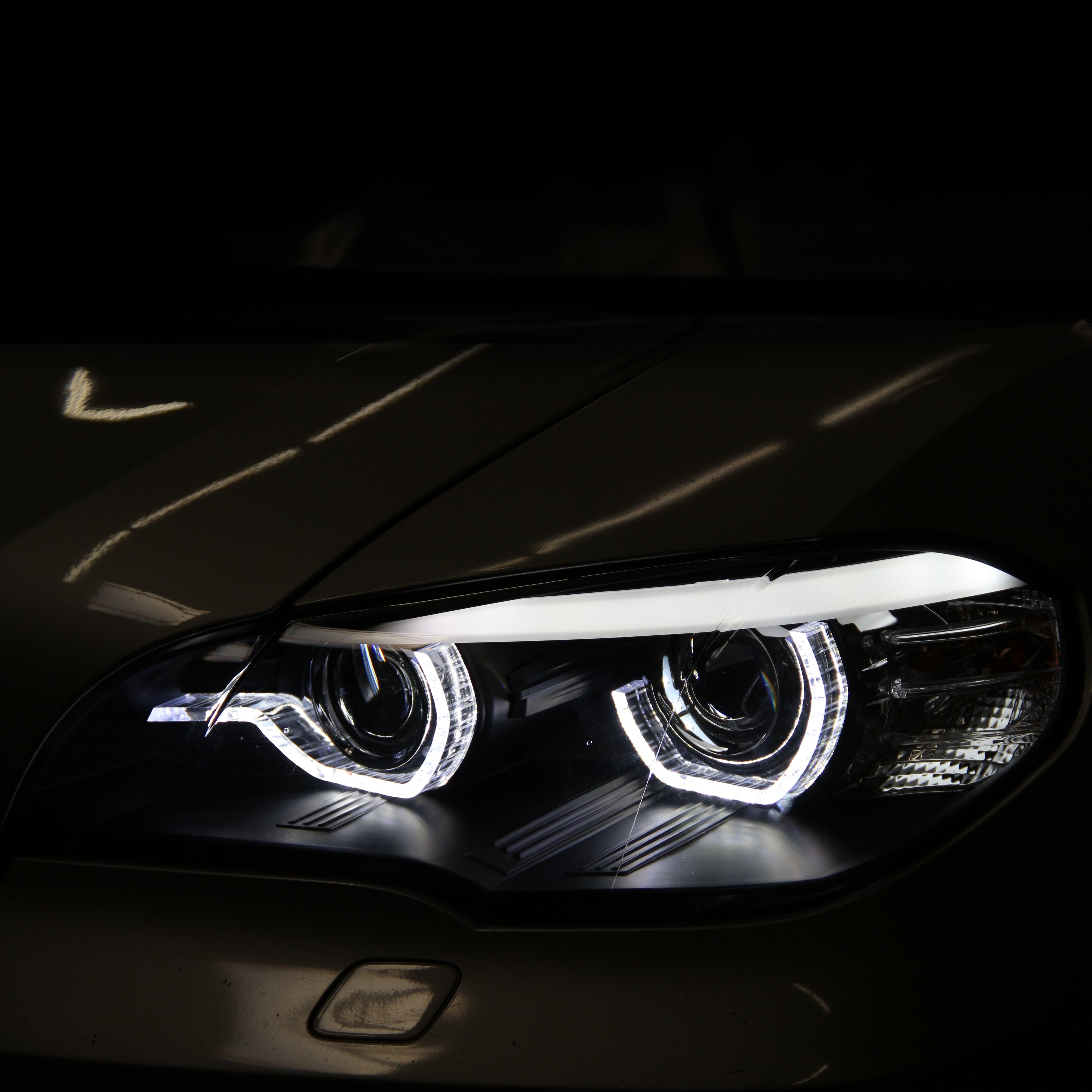 Spyder 07-10 BMW X5 E70 (HID Models Only) Projector Headlights - Black PRO-YD-BMWE7007-AFSHID-BK 5085481