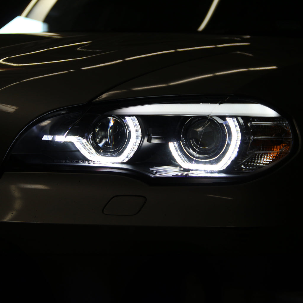 Spyder 07-10 BMW X5 E70 (HID Models Only) Projector Headlights - Black PRO-YD-BMWE7007-AFSHID-BK 5085481