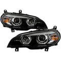 Spyder BMW X5 E70 07-10 Xenon/HID AFS High-Power LED Headlights - Black PRO-YD-BMWE7007AFSHIDAP-BK 5088239