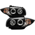 Spyder BMW E87 1-Series 08-11 Projector Headlights LED Halo Black High H1 Low H7 PRO-YD-BMWE87-HL-BK 5008985