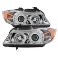 Spyder BMW E90 3-Series 06-08 Projector LED Halo Amber Reflctr Rplc Bulb Chrm PRO-YD-BMWE9005-AM-C 5009012