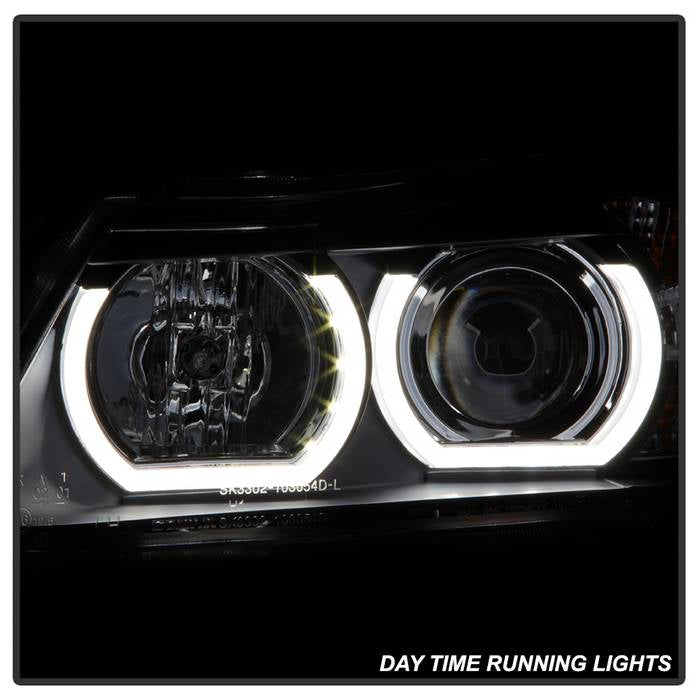 Spyder BMW E90 3-Series 06-08 4DR V2 Headlights - HID Only - Black PRO-YD-BMWE9005V2-HID-DRL-BK 5083852