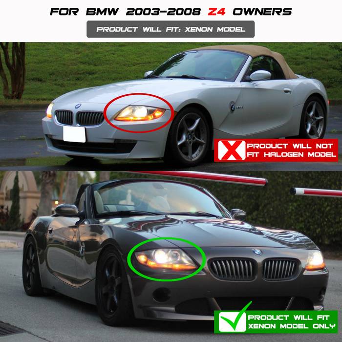 Spyder BMW Z4 03-08 Projector Headlights Xenon/HID Model Only - LED Halo Chrome PRO-YD-BMWZ403-HID-C 5029683
