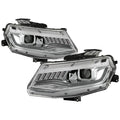 Spyder Chevy Camaro 16-18 Halogen Model Projector Headlights Chrome PRO-YD-CCAM16HALSI-SEQ-C 5087348