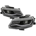 Spyder Chevy Camaro 16-18 HID Model Full LED Headlights Black PRO-YD-CCAM16HIDAP-SEQ-BK 5087355