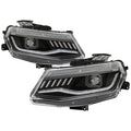 Spyder Chevy Camaro 16-18 (Do Not Fit Halogen) Projector Headlights Black PRO-YD-CCAM16HIDSI-SEQ-BK 5087379