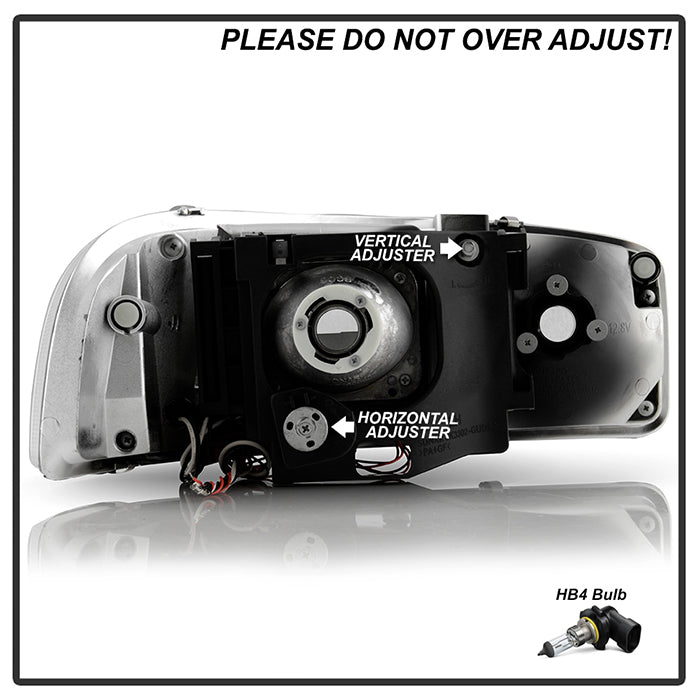 Spyder GMC Sierra 1500/2500/3500 99-06 Projector Headlights LED Halo LED Black PRO-YD-CDE00-HL-BK 5009357