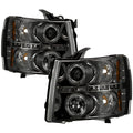 Spyder Chevy Silverado 1500 07-13 Projector Headlights LED Halo LED Smke PRO-YD-CS07-HL-SM 5009517