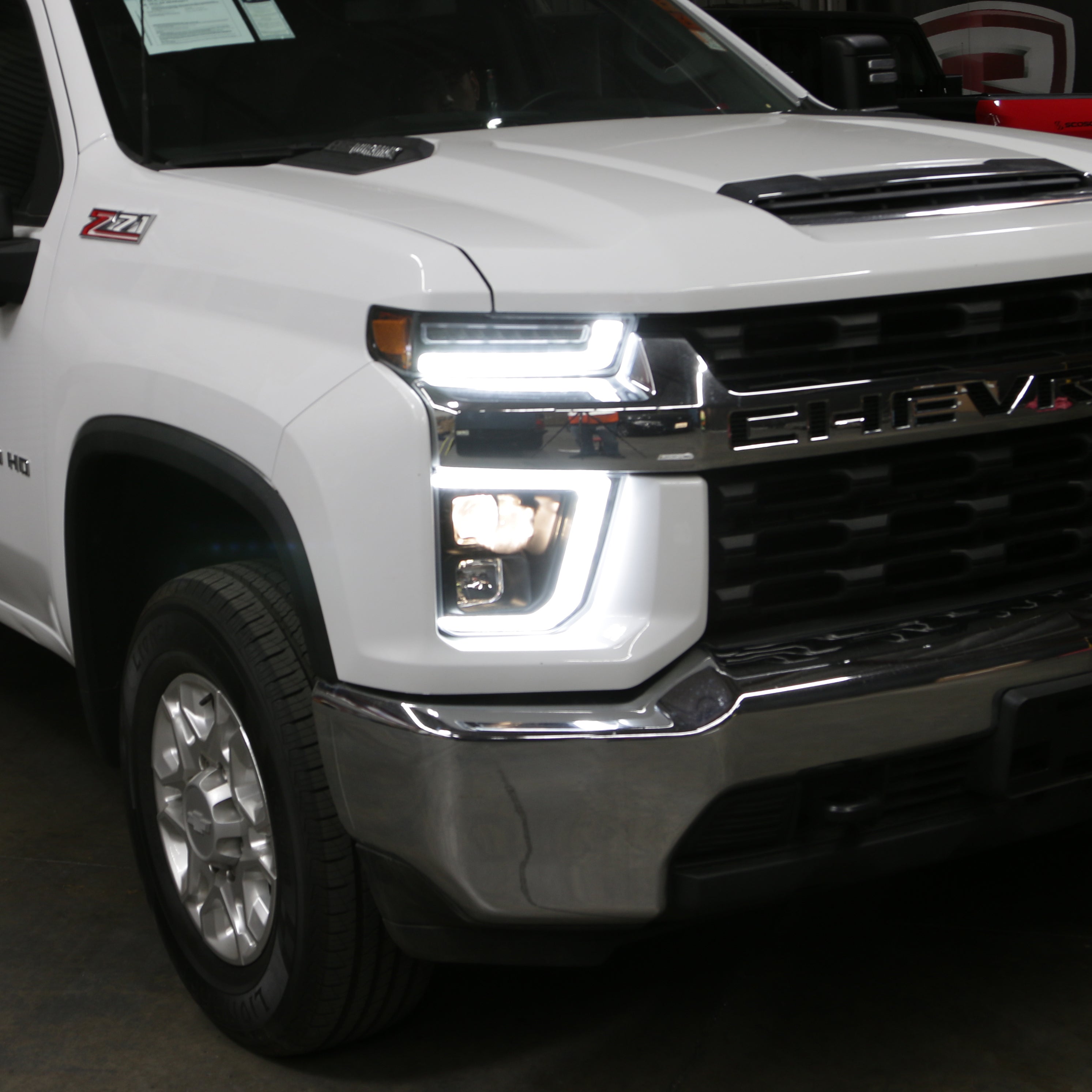 SPYDER 20-23 Chevy Silverado 2500/3500 Proj Headlights - LED DRL - Black PRO-YD-CSHD20SI-SEQ-BK 5088796