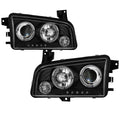 Spyder Dodge Charger 06-10 Projector Headlights Halogen Only - LED Halo LED Blk PRO-YD-DCH05-LED-BK 5009739