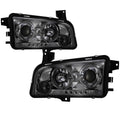 Spyder Dodge Charger 06-10 Projector Headlights Halogen Only - LED Halo LED Smke PRO-YD-DCH05-LED-SM 5009753