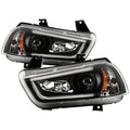 Spyder Dodge Charger 11-14 Projector Headlights Halogen - Light Tube DRL Blk PRO-YD-DCH11-LTDRL-BK 5074188