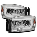 Spyder Dodge Ram 1500 06-08 V2 Projector Headlights - Light Bar DRL - Chrome (PRO-YD-DR06V2-LB-C) 5085290