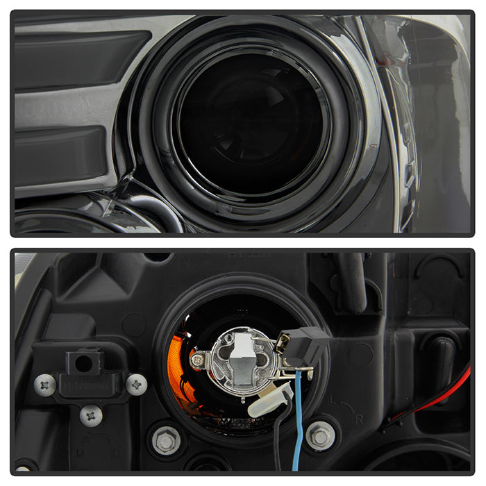 Spyder Dodge Ram 09-12 Projector Headlights Light Bar DRL Smoke PRO-YD-DR09-LBDRL-SM 5081742