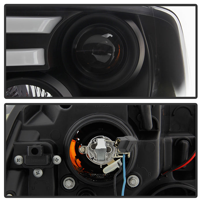 Spyder Dodge Ram 13-15 Projector Headlights Light Bar DRL Black PRO-YD-DR13-LBDRL-BK 5080912