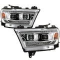 SPYDER Dodge Ram 19-20 Halogen Model Only Projector Headlights Chrome PRO-YD-DR19HALAP-SEQ-C 5087638