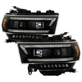 SPYDER 19-22 Dodge Ram 2500 (Halogen Only) Projector Headlights - Black PRO-YD-DR19HDHALSI-SEQ-BK 5088611