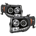 Spyder Ford Escape 08-12 Projector Headlights Halogen Model Only - DRL Black PRO-YD-FES08-DRL-BK 5074225