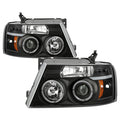 Spyder Ford F150 04-08 Projector Headlights Version 2 LED Halo LED Blk PRO-YD-FF15004-HL-G2-BK 5010209