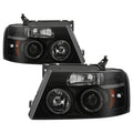 Spyder Ford F150 04-08 Projector Headlights Version 2 LED Halo LED Blk Smke PRO-YD-FF15004-HL-G2-BSM 5078421