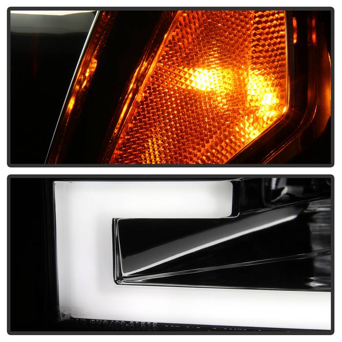 Spyder Ford F150 2015-2017 Projector Headlights - Light Bar DRL LED - Smoke PRO-YD-FF15015-LBDRL-SM 5083678