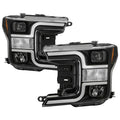 Spyder 18-19 Ford F-150 Projector Headlights - Halogen Model Only - Black PRO-YD-FF15018-LB-BK 5086624