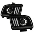 Spyder 05-08 Ford Mustang Projector Headlights V2 w/ LED DRL - Black (PRO-YD-FM05V2-DRL-BK) 5083876