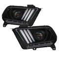Spyder 10-13 Ford Mustang - Halogen - Projector Headlights - LED Signals -Black (PRO-YD-FM2010V2-BK) 5085429