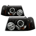 Spyder Ford Ranger 01-11 1PC Projector Headlights LED Halo LED Blk Smke PRO-YD-FR01-1PC-HL-BSM 5078476