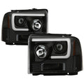 Spyder 05-07 Ford F250/350/450 Super Duty Projector LED Black PRO-YD-FS05V2PL-BK 5087911