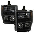 Spyder Ford F250/350 08-10 Projector Headlights LED Halo LED Blk Smke PRO-YD-FS08-HL-BSM 5078490